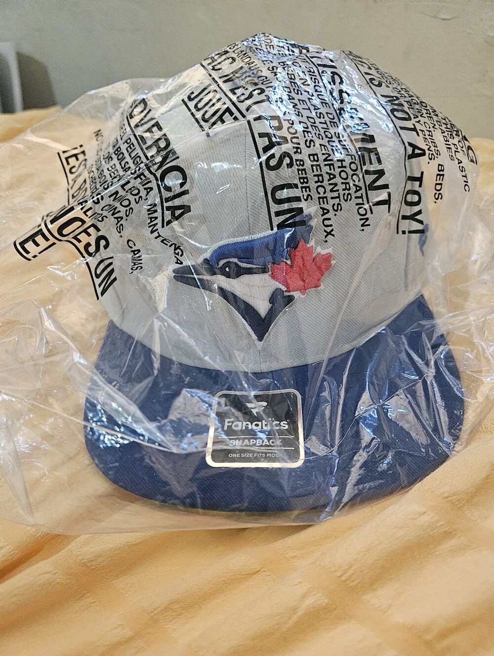 Fanatics Toronto Blue Jays Snapback Hat - Gray & Blue with Red Leaf Accent